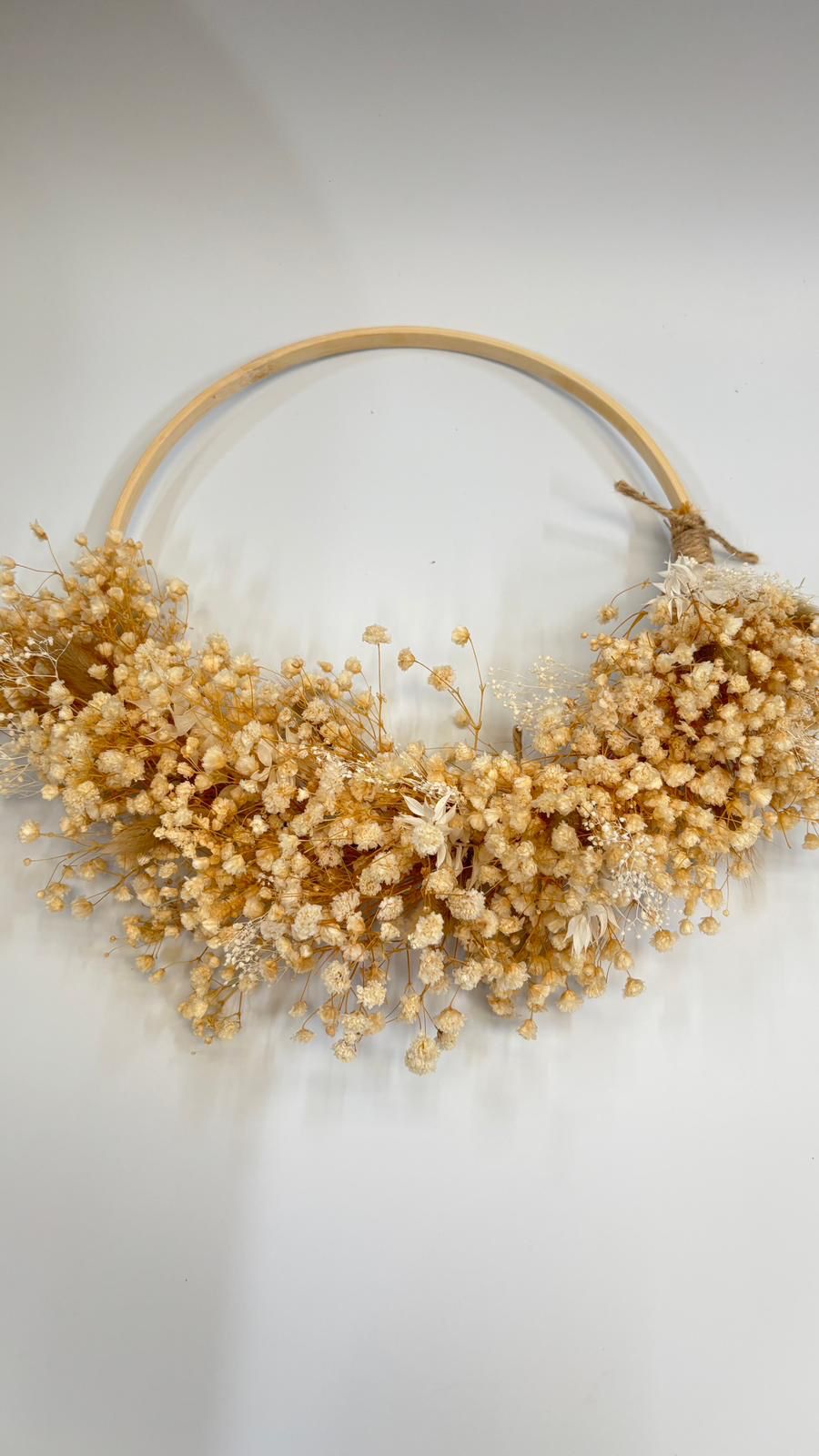 Clearwater dried wreath handcrafted from naturally dried stems by Bouquet Cards