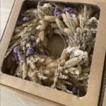 Rupert Wreath - Natural purple dried flower wreath